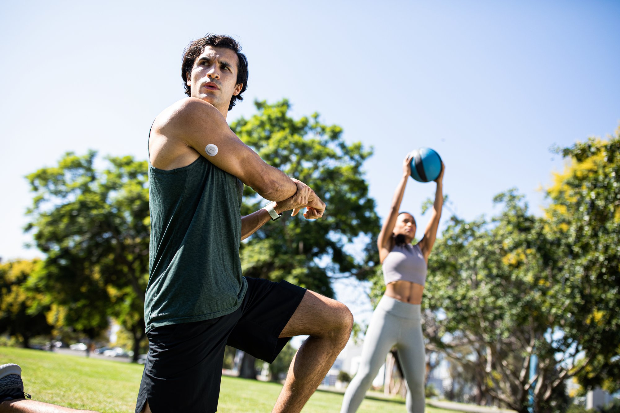 dexcom-g7-lifestyle-photography-man-stretching